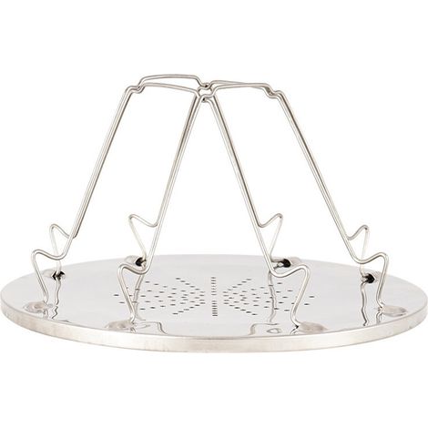Grille-pain de camping en acier inoxydable, 4 pièces, pliable pour réchaud, idéal pour pique-nique et activités en plein air. (1/5)