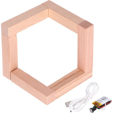 Luminaire Lunaire Double Face RGB LED Tableau Wafer DIY Veilleuse de Chevet avec Câble USB, Décoration Chambre, 2 Couleurs (1/5)