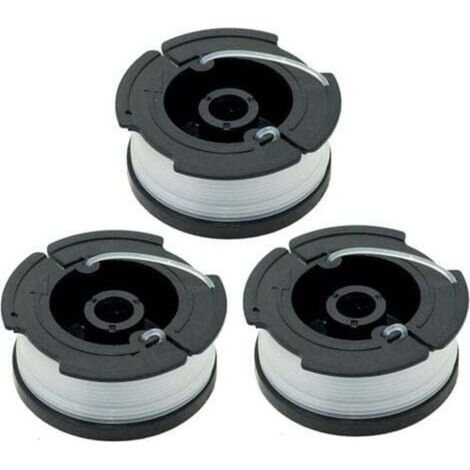 Bobine 0,065" pour coupe-bordures BLACK+DECKER (bobine de remplacement à alimentation automatique), compatible avec BLACK+DECKER AF-100, lot de 3 (1/4)