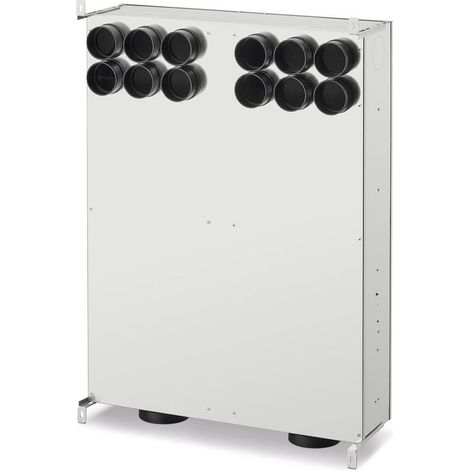 Helios KWL-MZB 6 und 1 - 75/125 R90 MultiZoneBox rechts 90 Grad, 2x 7 Einzelstutzen für Anschluss DN 75, Zu- und Abluft DN 125