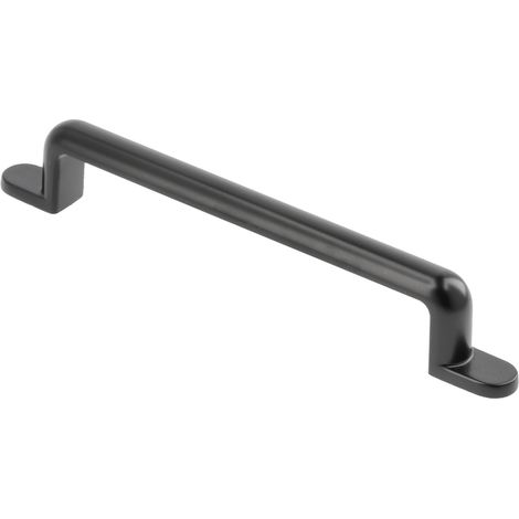 Hochwertiger Möbelgriff Designgriff Schubladengriff Schrankgriff massiv Zamak Schwarz matt 128mm (1/2)