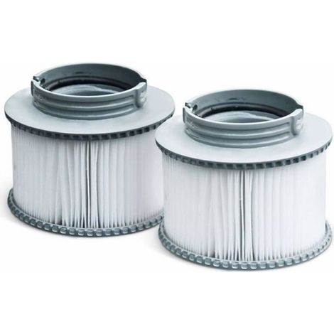 Lot de 2 Filtres, Ø11,5x8,6cm, Filtres Rechange, Compatible Camaro Alpine Silver Cloud, Pour Spa Gonflable (1/2)