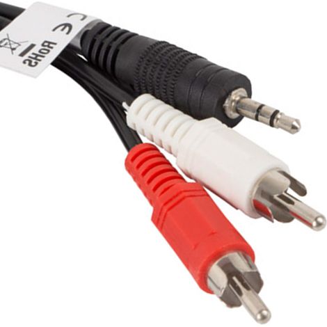 LANBERG CA-MJRC-10CC-0025-BK CÂBLE STÉRÉO 3,5MM À 2X RCA,2 MÈTRES (1/3)