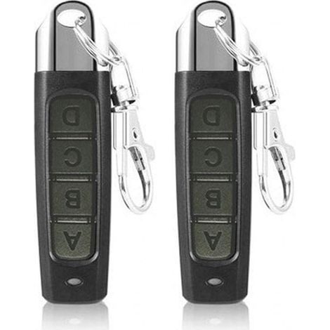 Télécommande universelle pour porte de garage 433 MHz, duplicateur d'alarme de voiture, ouvre-serrure pour la maison et le magasin, volets roulants, boutons ABCD(2 articles) (1/4)