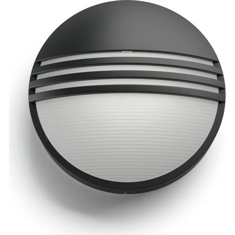 Luminaire extérieur LED applique murale noire lumière blanc chaud