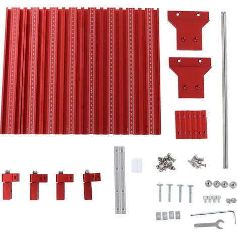 Guide parallèle en alliage d'aluminium avec échelle précise pour scie circulaire à bois - Système de rail de coupe (1/5)