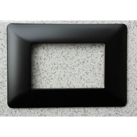 Trade Shop - ABS PLACCHETTE FÜR MATIX BTICINO COMPATIBILE 3 4 6 COLOR MODULEN - Schwarzer Opaque