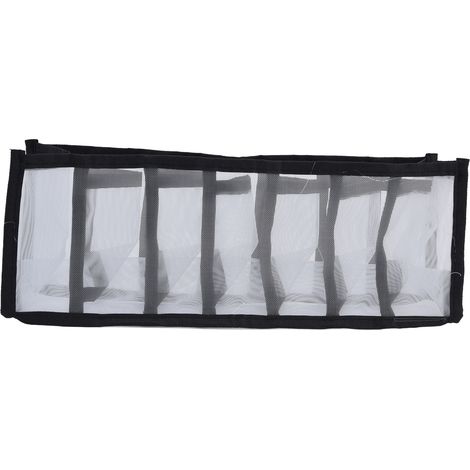 Set mit 7 schwarzen, faltbaren Netzboxen für BHs, Socken und Unterwäsche, Schubladenorganizer mit Trennfächern für Wäsche (1/5)