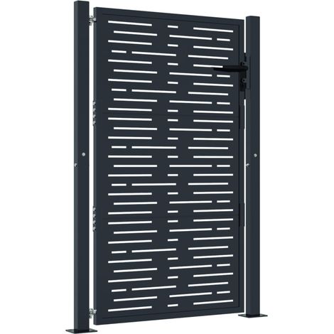 Maison Exclusive - Gartentor Anthrazit 100x125 cm Stahl Quadratis