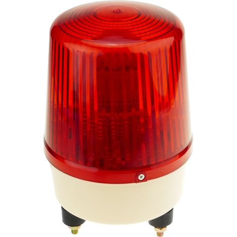 BeMatik - Lampe de Signal LED rouge 160 mm. Gyrophare avec effet de rotation (1/5)