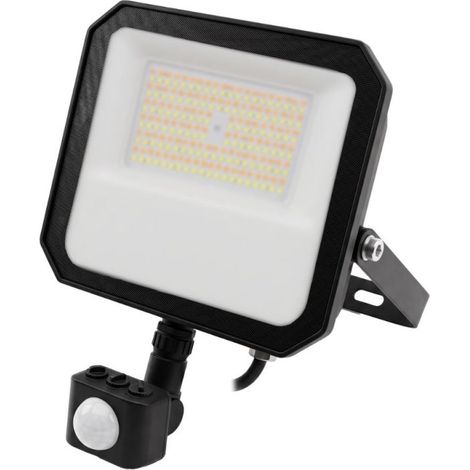 Projecteur LED Extérieur avec Détecteur 100W CCT IP65 Noir - 110 deg - Switch 3000-4000-6500K (1/3)