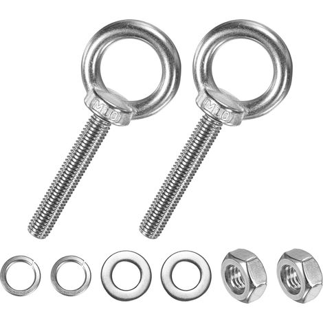 2-Sets Boulons à Oeil en Acier Inoxydable M10x60mm (1/5)