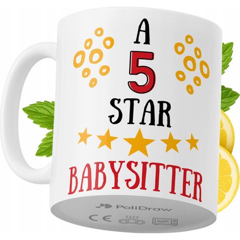 Lustiger Becher für Babysitter, Kaffee- oder Teebecher mit witzigem Textdesign, ideal für Geburtstage, Namenstage, Feiertage und besondere Anlässe. Hochwertiger Becher für Zuhause, Büro und Arbeit. Fa