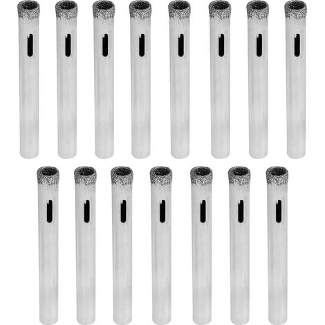 Forets Diamantés Brasés sous Vide à Tige Ronde pour Brique de 6mm pour Perçage de Carrelage, Verre et Céramique, Kit de Scies-cloches Diamantées pour Bricolage (1/5)