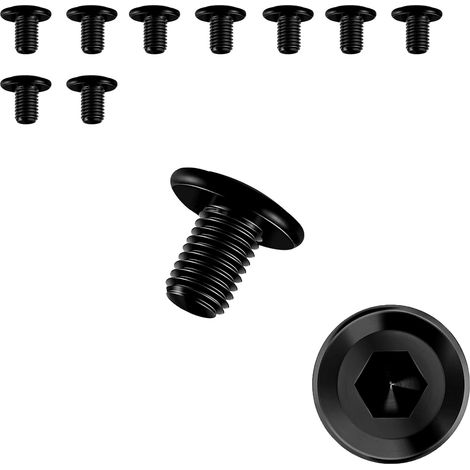 10 Pièces Vis M5 x 10,Vis m5,Boulon m5,Boulons,Acier Inoxydable A2 V2A,Six Pans Creux,Entièrement Fileté,Noir(M5 x 10) (1/5)