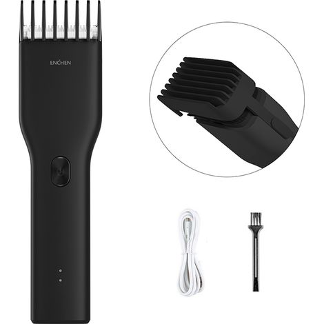 Tondeuse à cheveux électrique professionnelle (noire), sans fil, à charge rapide, USB-C, en céramique (1/5)