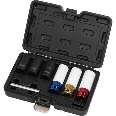 Draper 07115 Wheel Nut and Bolt Extractor Socket Set, 1/2"" Sq. Dr. (7 Piece) (1/2)
