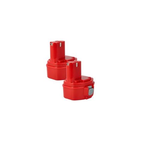 2x Batterie remplacement pour Makita 1434, 192600-1, 1435, 1422, 1422 192600-1, 1433, 1435F, 1420 pour outil électrique (1500 mAh, NiMH, 14,4 V) (1/4)
