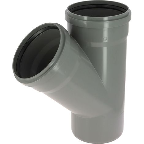 Culotte 45° CR4 Ø200 Mâle Femelle Joint standard Gris