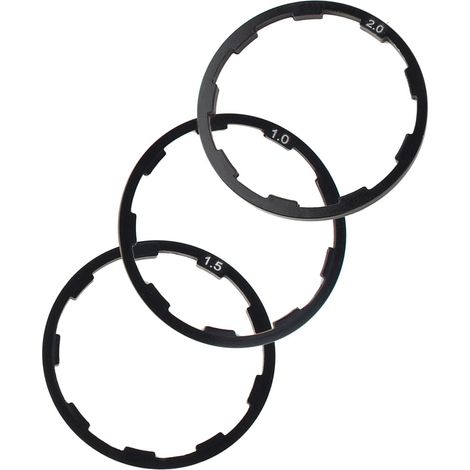 3 Pièces Entretoises de Moyeu Vélo 1mm, 1.5mm, 2mm - Rondelles Axe de Bracket et Joints pour Réglage (1/5)