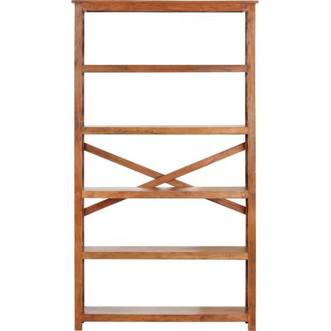 Maison Exclusive - Libreria 100x30x180 cm Legno Massello Acacia Finitura Ambra (1/5)