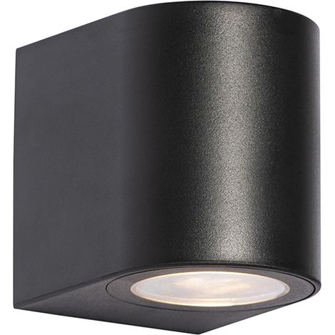 QAZQA baleno - Applique murale - 1 lumière - L 6.8 cm - Noir - Moderne - éclairage extérieur