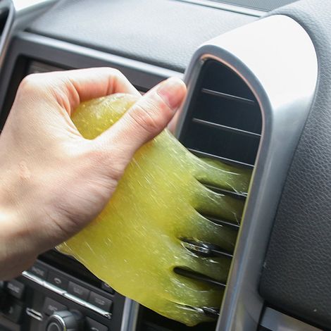 Gel nettoyant pour voiture 200 g, pâte de nettoyage professionnelle pour l'intérieur de la voiture, gel anti-poussière réutilisable (1/4)