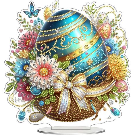 Diamond Painting Lapin de Pâques Décoration de table Printemps Kit de bricolage 5D Œufs de Pâques Déco