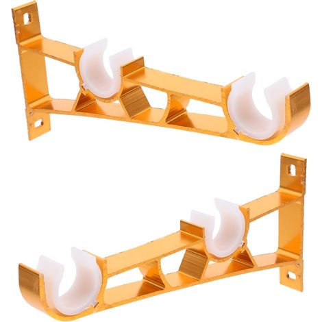Support Double pour Fixation Murale pour Tringle à Rideaux en Aluminium Pratique et Élégant de Tringles à Rideaux à Domicile (1/5)
