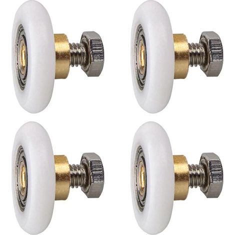 Roulettes pour porte de douche, roulettes de rechange pour portes coulissantes de douche, lot de 4 (20 mm) (1/5)