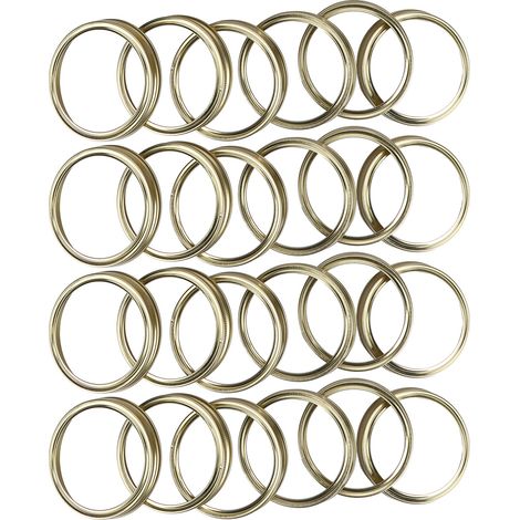 Lot de 24 couvercles hermétiques pour bocaux, bouchons solides ronds, accessoires de cuisine, couleur or, 86 mm (1/5)