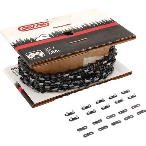 Chaîne de tronçonneuse Oregon 3/8" 1,3mm 412 maillons (7,62m) Duracut en rouleau - M91VXL025R ref M91VXL025R