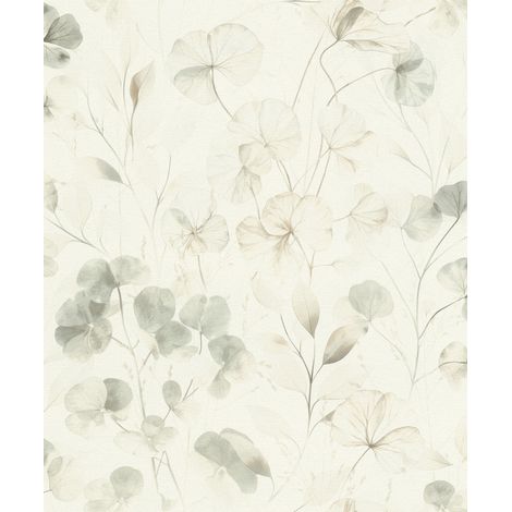 Rasch Vliestapete Farm Living Blätter aquarell grün 10,05 x 0,53 m (1/2)