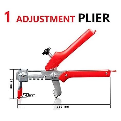 Kit de Système de Nivellement Leveller de Carrelage pour Outils de Construction de Murs en Céramique (200 Cales + 1 Pince) (1/4)