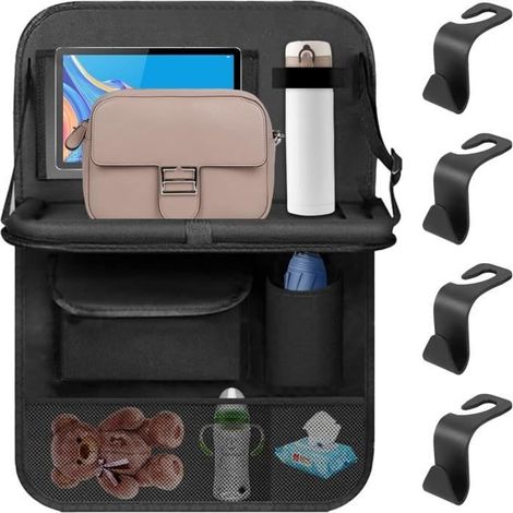 Protection Siege Voiture,Protection Siege Arriere Voiture Pliable, Protection Dossier Siege Multifonction,Organisateur de Voiture (1/4)