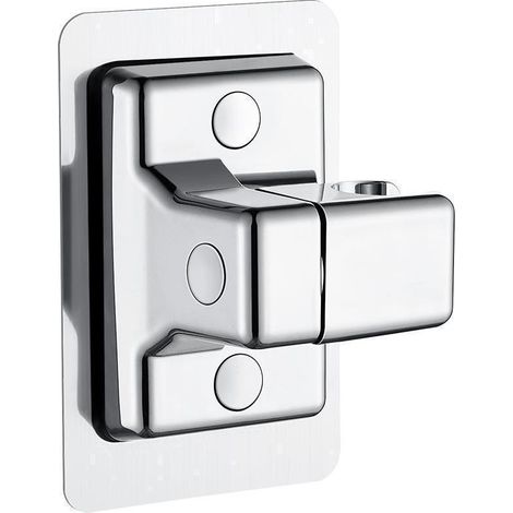 Support Pommeau de Douche, 360° Réglable Support Douche, ABS Plastique Accroche Pommeau de Douche Support Pommeau de Douche sans Percage, Adhésif Fort Porte Pommeau de Douche Support Douche Arg (1/5)
