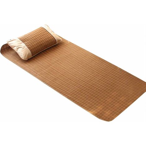 juego de ropa de cama de ratán, colchón trenzado de 100x195 cm, funda resistente, funda de almohada, para uso en verano. (1/5)