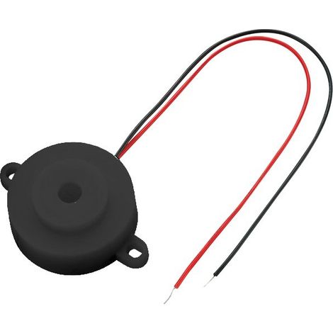 Buzzer piezoceramico con circuito oscillatore ⌀32mm, 90dB, 3-24V 15mA - Kepo KPI-G3210L (1/2)