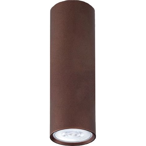 LUMICOM  ROND Plafoniera, 1x GU10, max 33W, metallo, marrone corten, D.6cm x H30cm
