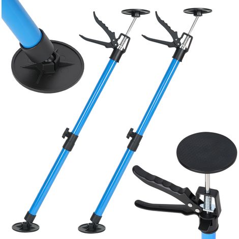 Jiubiaz Juego de 2 soportes telescópicos de montaje, 50-115 cm, 30 kg por barra, antideslizantes, para placas de yeso, montaje en techos y armarios (1/5)