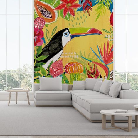 Papier peint exotique toucan et fruits papier peint (1/5)