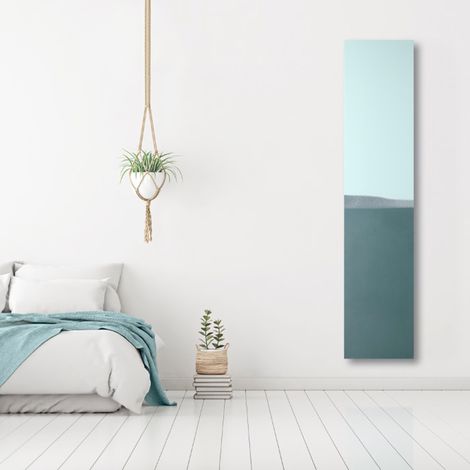 Radiateur électrique Graph - coloris mixte vert d'eau - 800 Watts - 180 x 40 cm vertical (1/4)