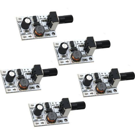 5 Stück LED-Treiber DC 6-24V 20W mit Helligkeitsregelung und PWM-Dimmersteuerung (1/5)