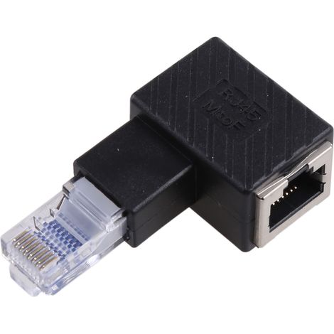 Adaptateur Ethernet coudé RJ45 mâle vers Fe, rallonge Cat6 pour connexion réseau LAN PC, extension réseau