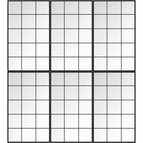 Maison Exclusive - Specca Parete 6 pz Neri 100x60 cm in Metallo
