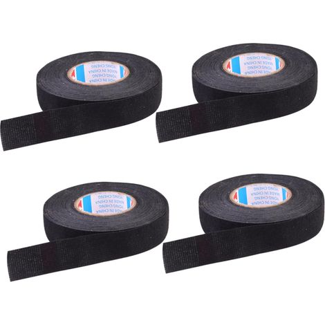 Lot de 4 rouleaux ruban isolant électrique noir en polyester non (1/5)
