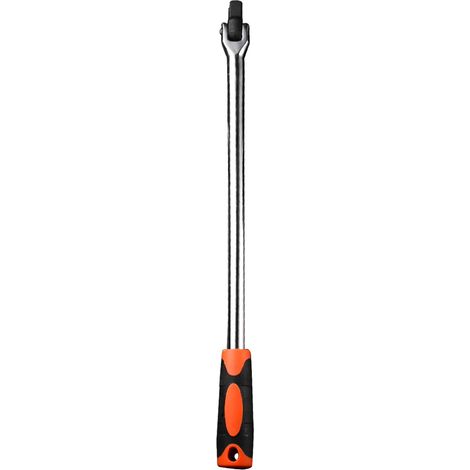 Poignée de joint d'entraînement de 1,27 cm avec tête flexible, poignée antidérapante, clé à douille robuste pour réparation de voiture et projets de bricolage (1/4)