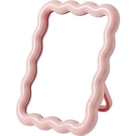 Klappbarer Kosmetikspiegel – 1 Stück – Kunststoff und Glas – Verstellbarer Neigungsständer – Für Reisen, Büro und Badezimmer – 17,2 x 13,6 cm (1/3)