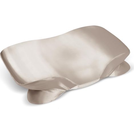 Housse de Coussin en Satin pour Coussin de Soutien de la nuqu(Champagne) (1/5)