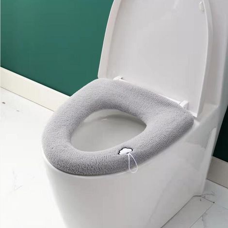 Sollbry Coussin de siège de toilette universel, 3 pièces, doux et épais, pour la maison, accessoires de couvercle de toilette, automne et hiver (1/4)